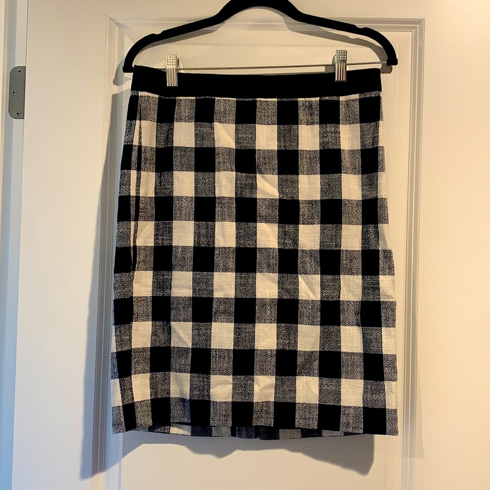 J.Crew Checkered Tweed Pencil Skirt